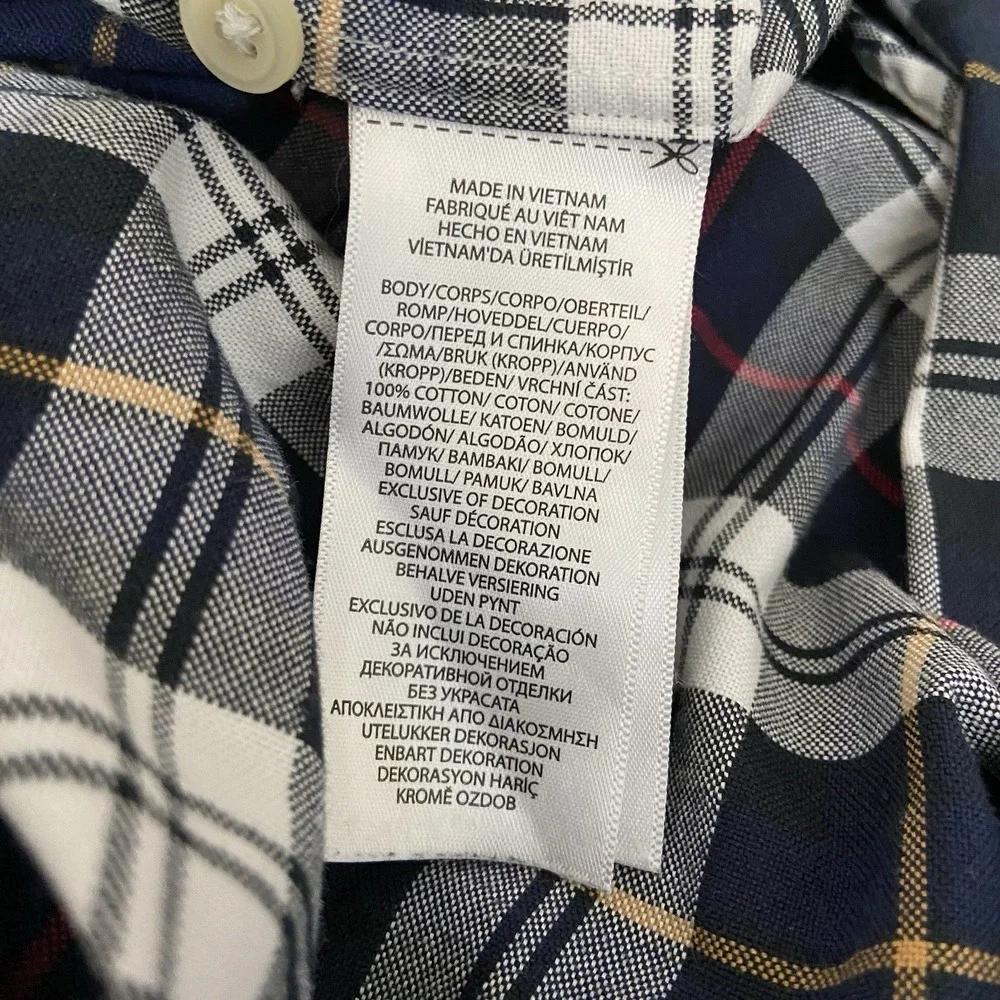 Ralph Lauren Shirt Mens LT Large Tall Button Down Flesh Pony Long Sleeve Plaid